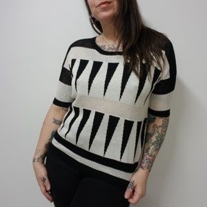 nwot TWIGGY LONDON Linen Blend Geometric Sweater